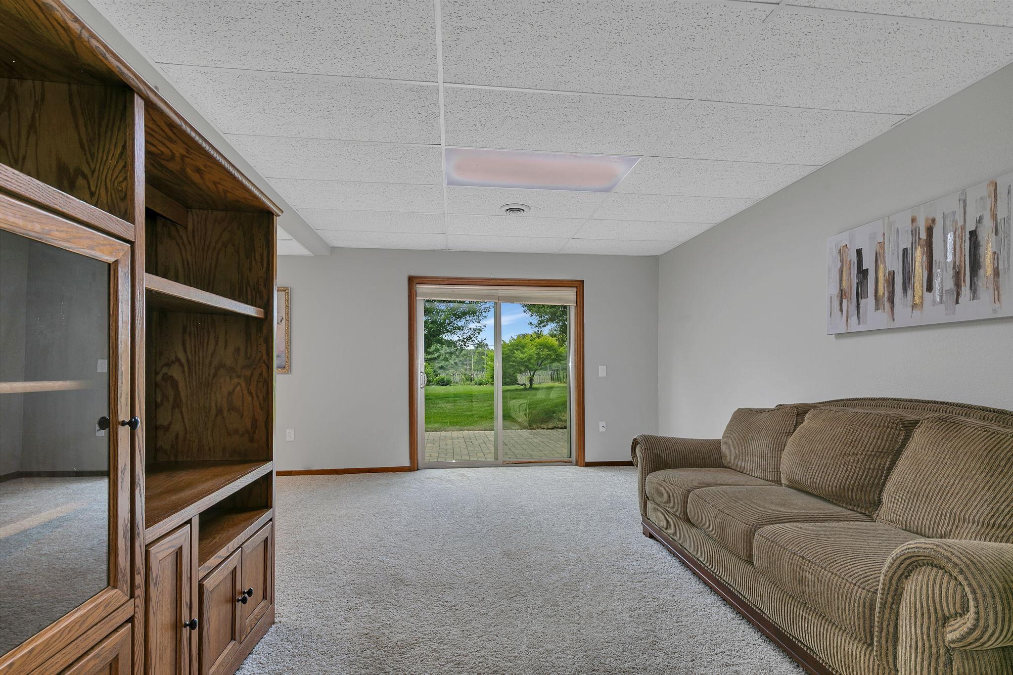LL Family Room with Walkout to Patio