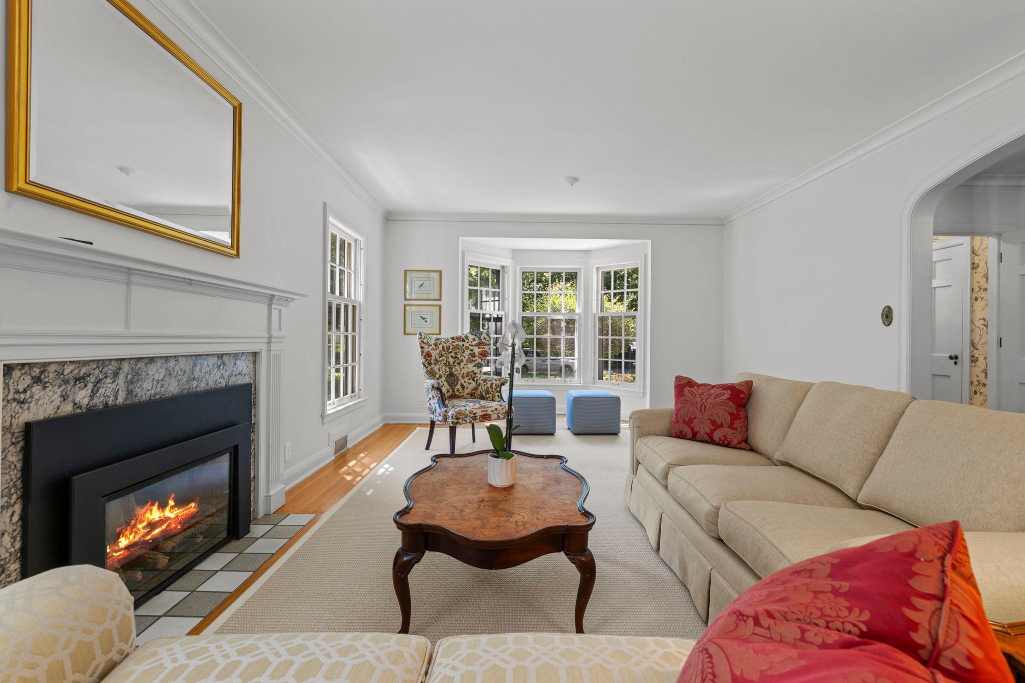 High quality living room rug stays with the home