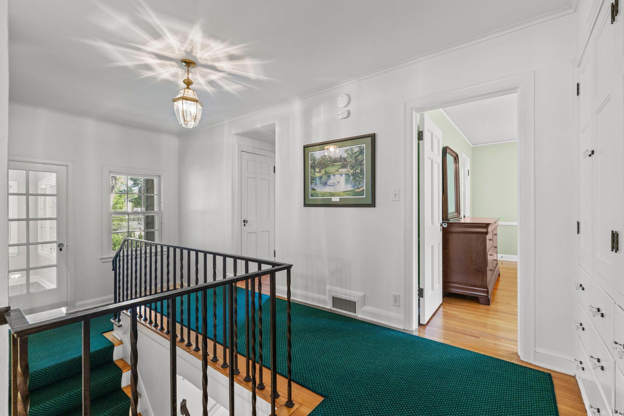Hall from sunroom to 4 bedrooms