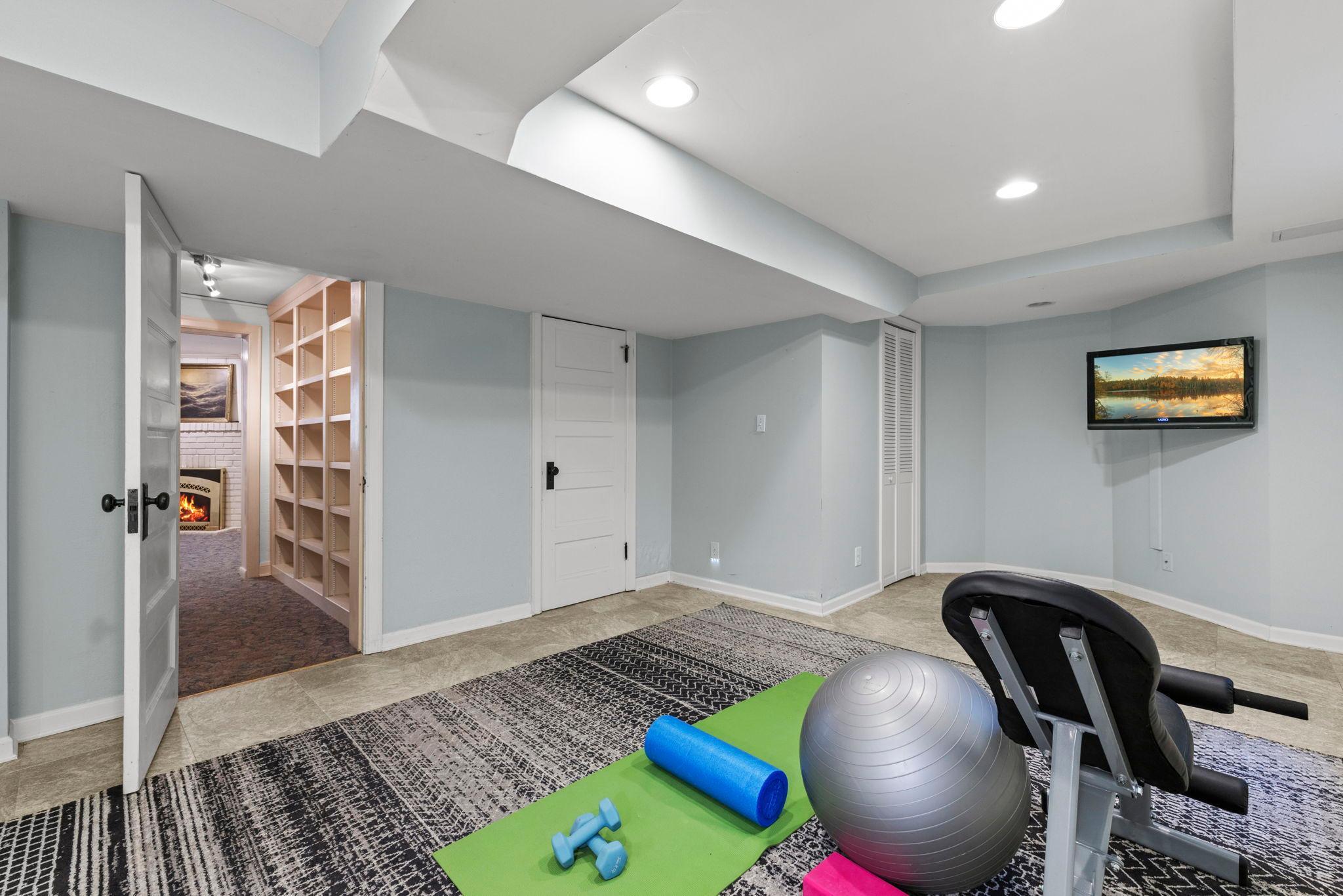Bonus room for exercise, hobbies, guests