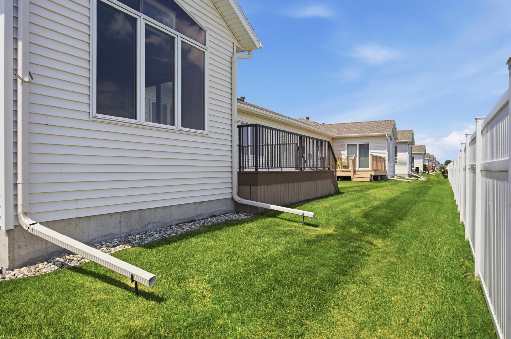 backyard with new deck