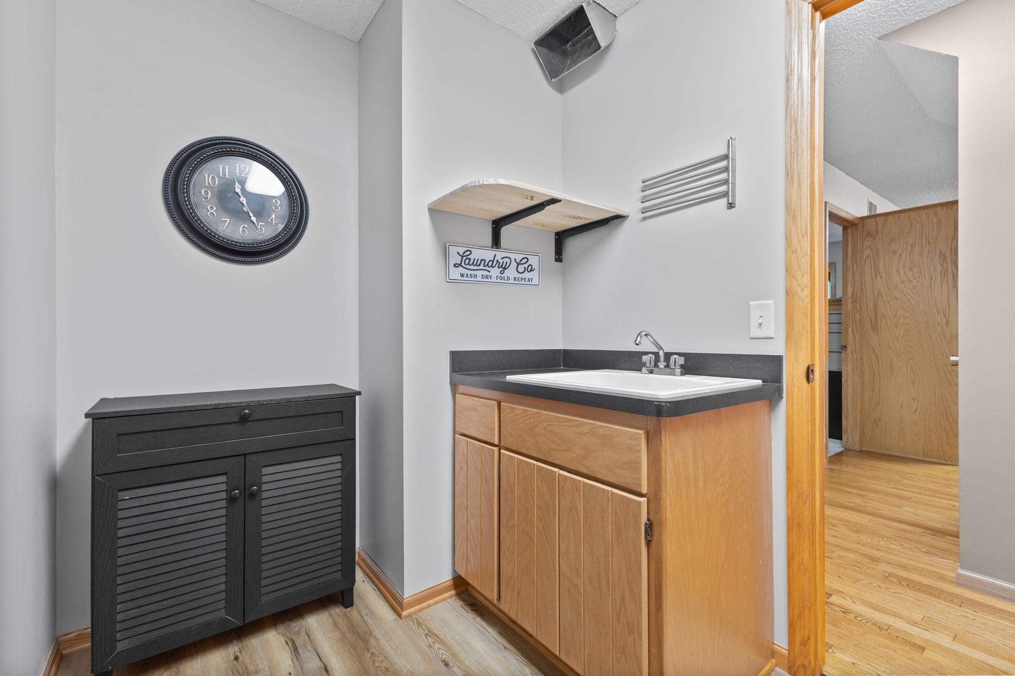 Bright laundry room