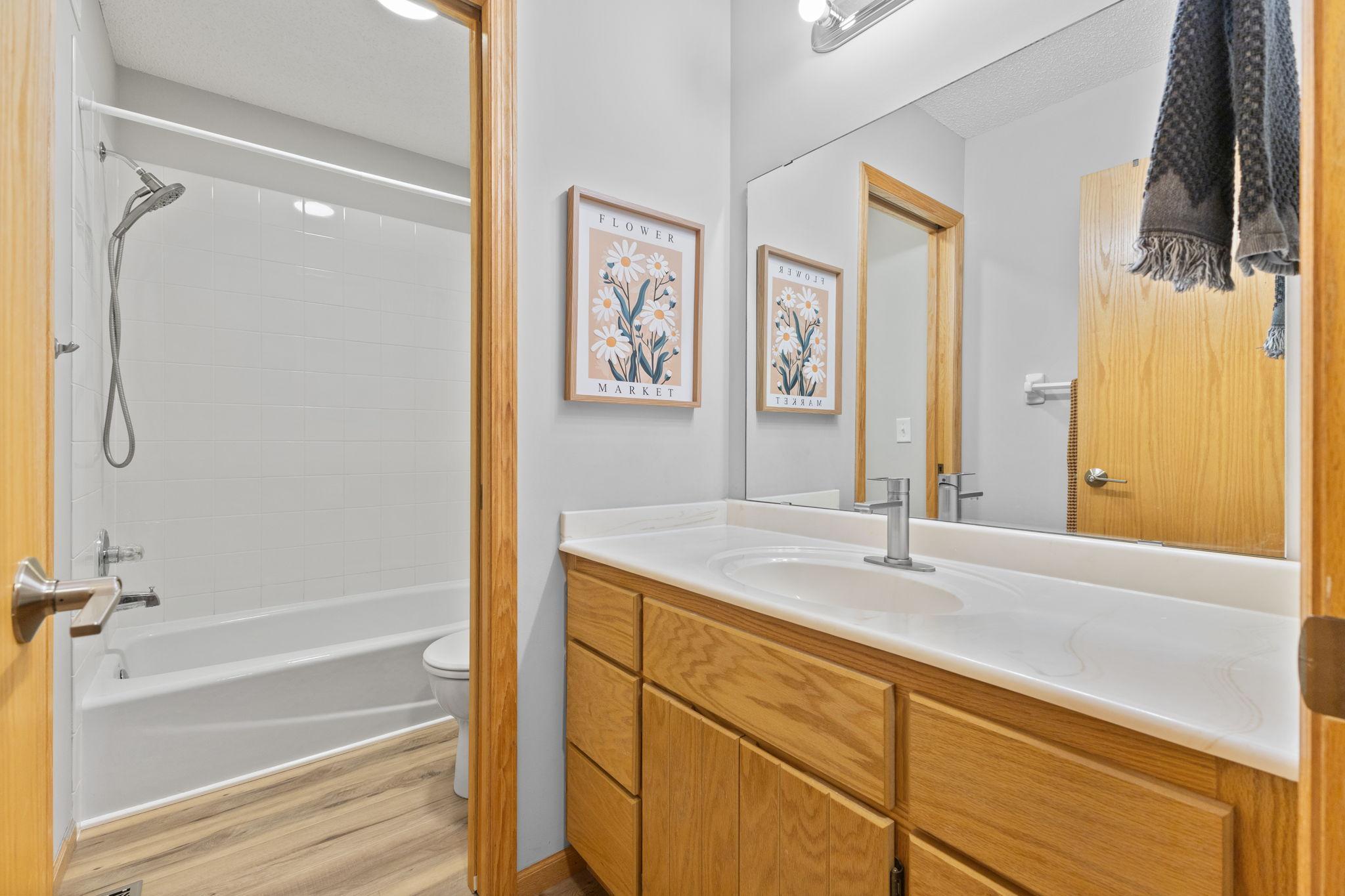 Additional full bath upper level