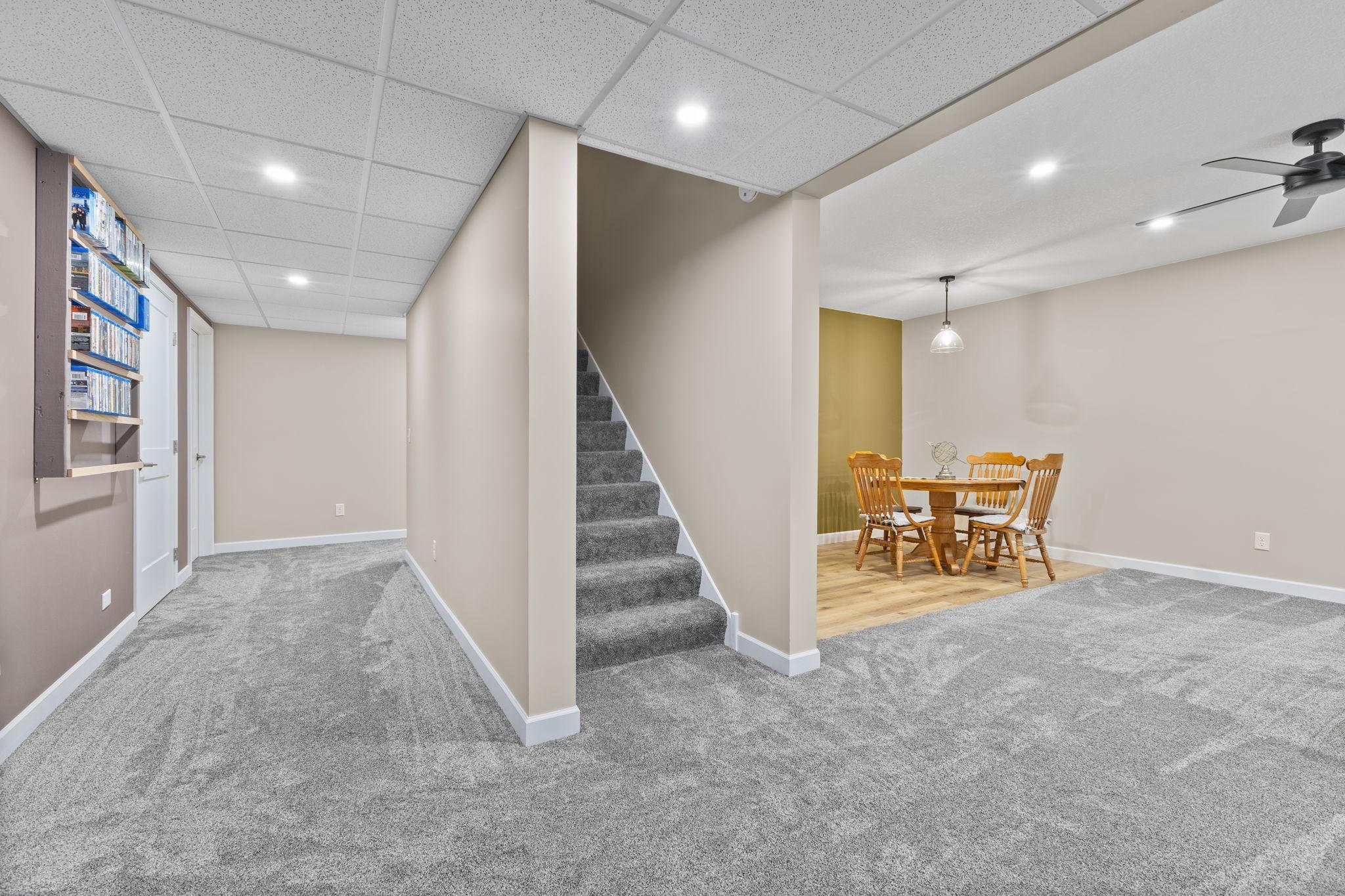Newly finished lower level