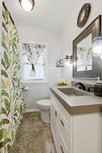 Beautiful and convenient main level bath is very nicely updated.