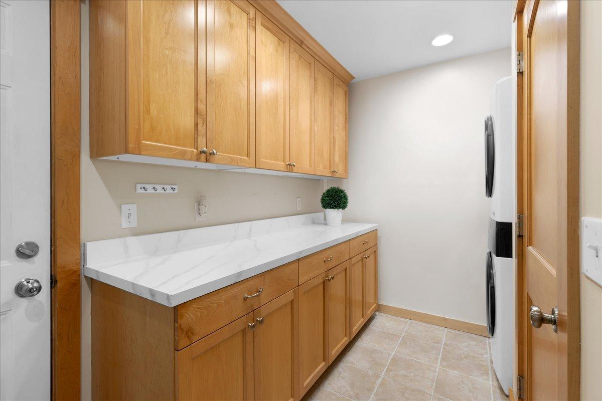 Laundry room folding and storage.