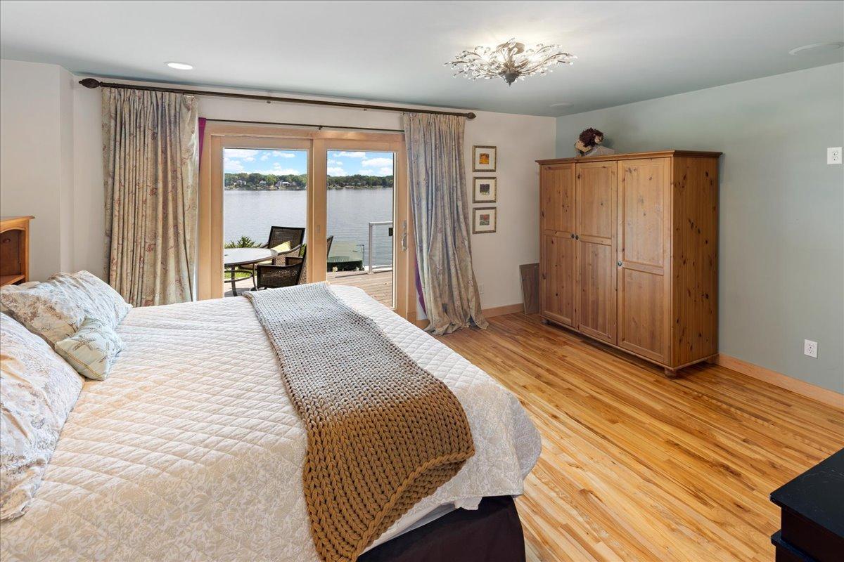Big water views from bed.