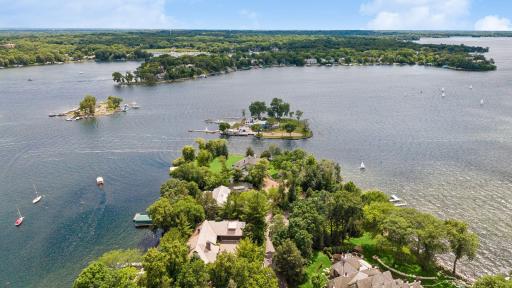 Aerial View of Sunset Point and Light House Island