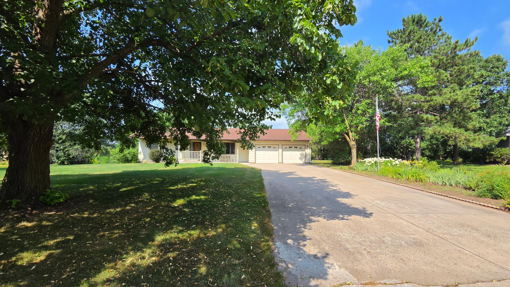 Home sits on .65 acre lot in town - spacious front yard