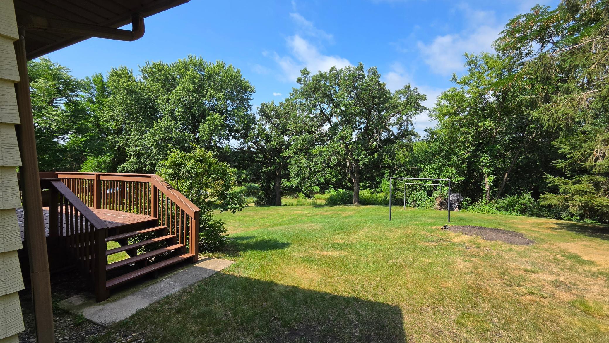 Backyard access from the main level deck