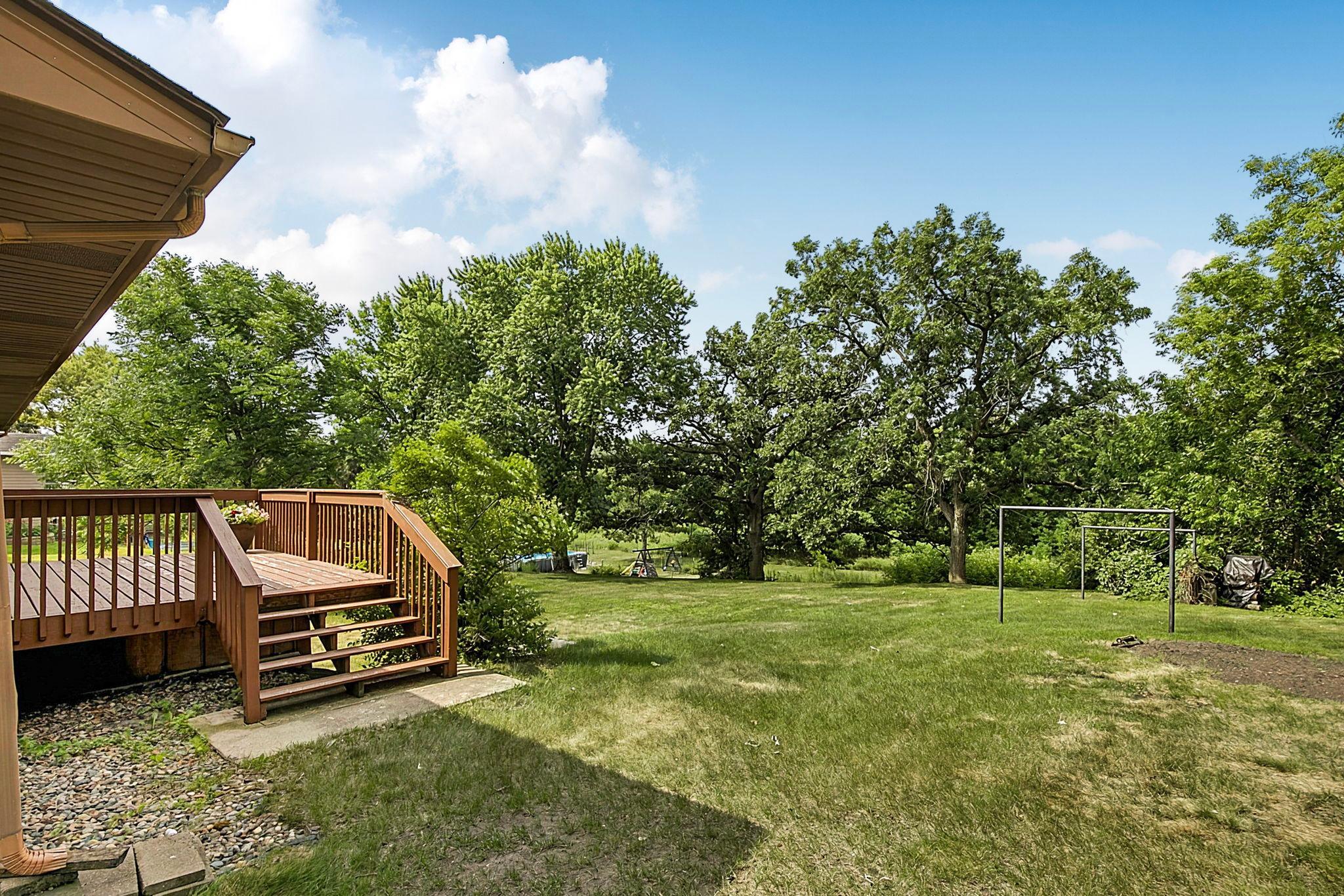 Backyard access from the main level deck