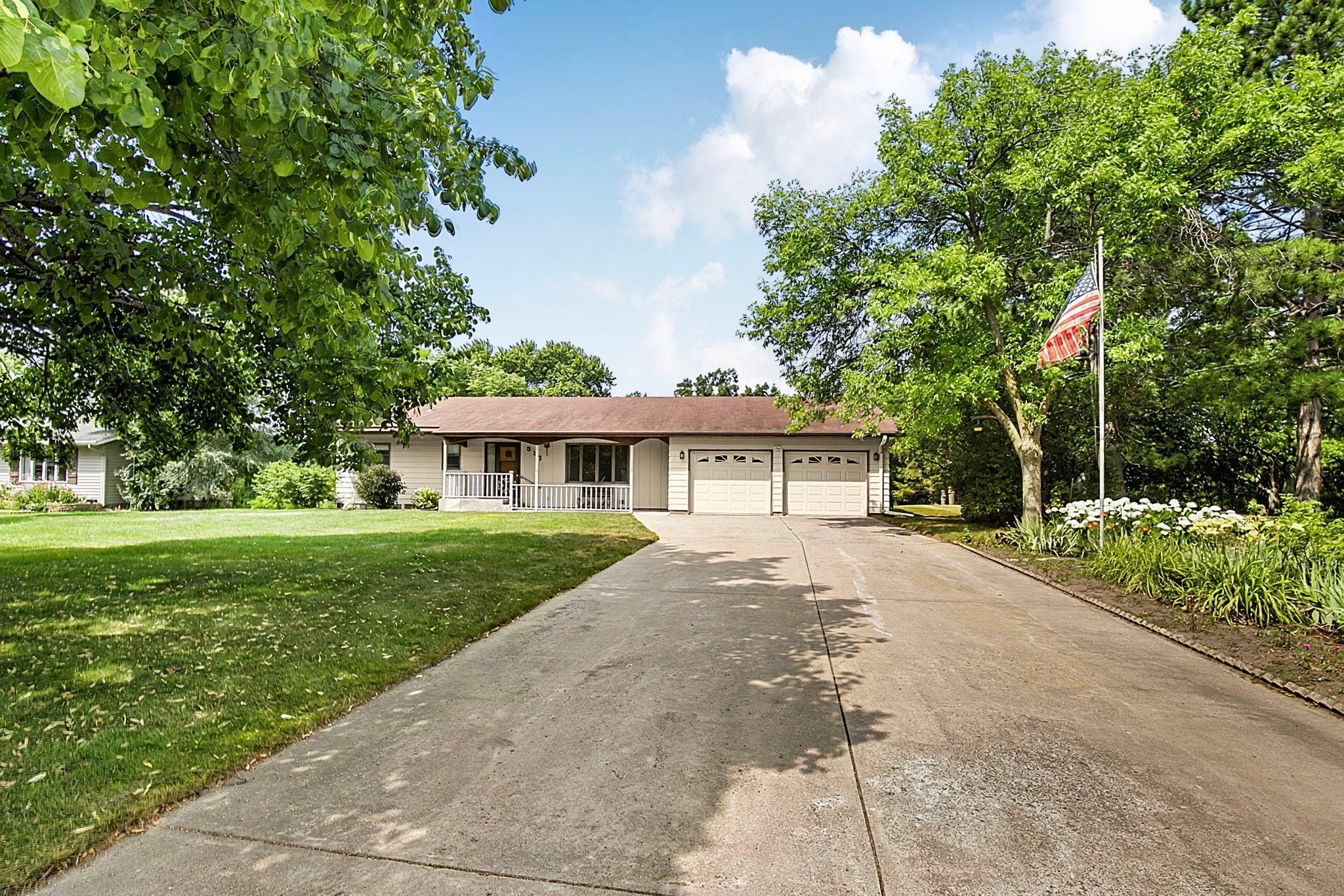 Home sits on .65 acre lot in town - spacious front & backyard