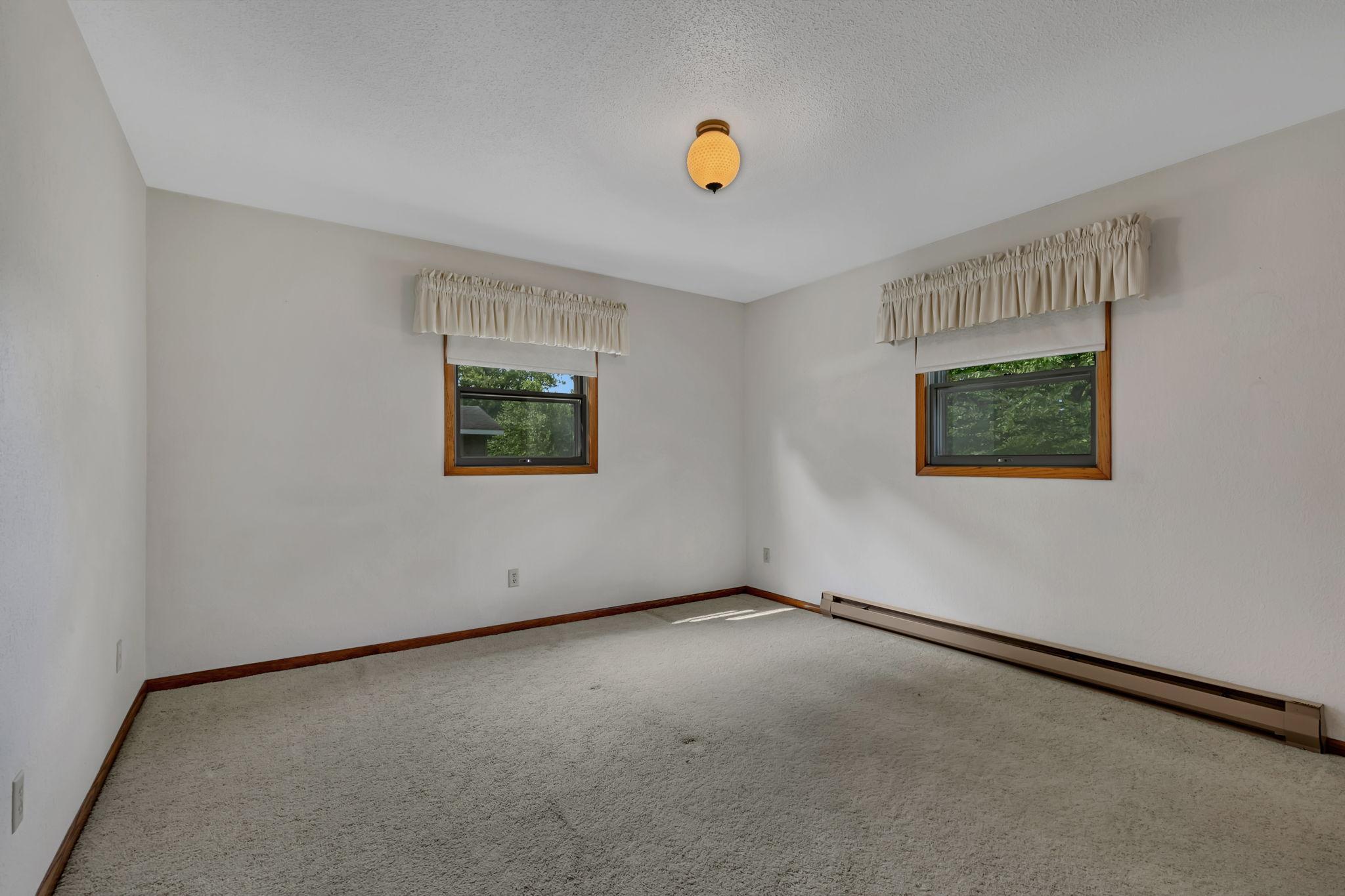 First of two bedrooms on the main level.
