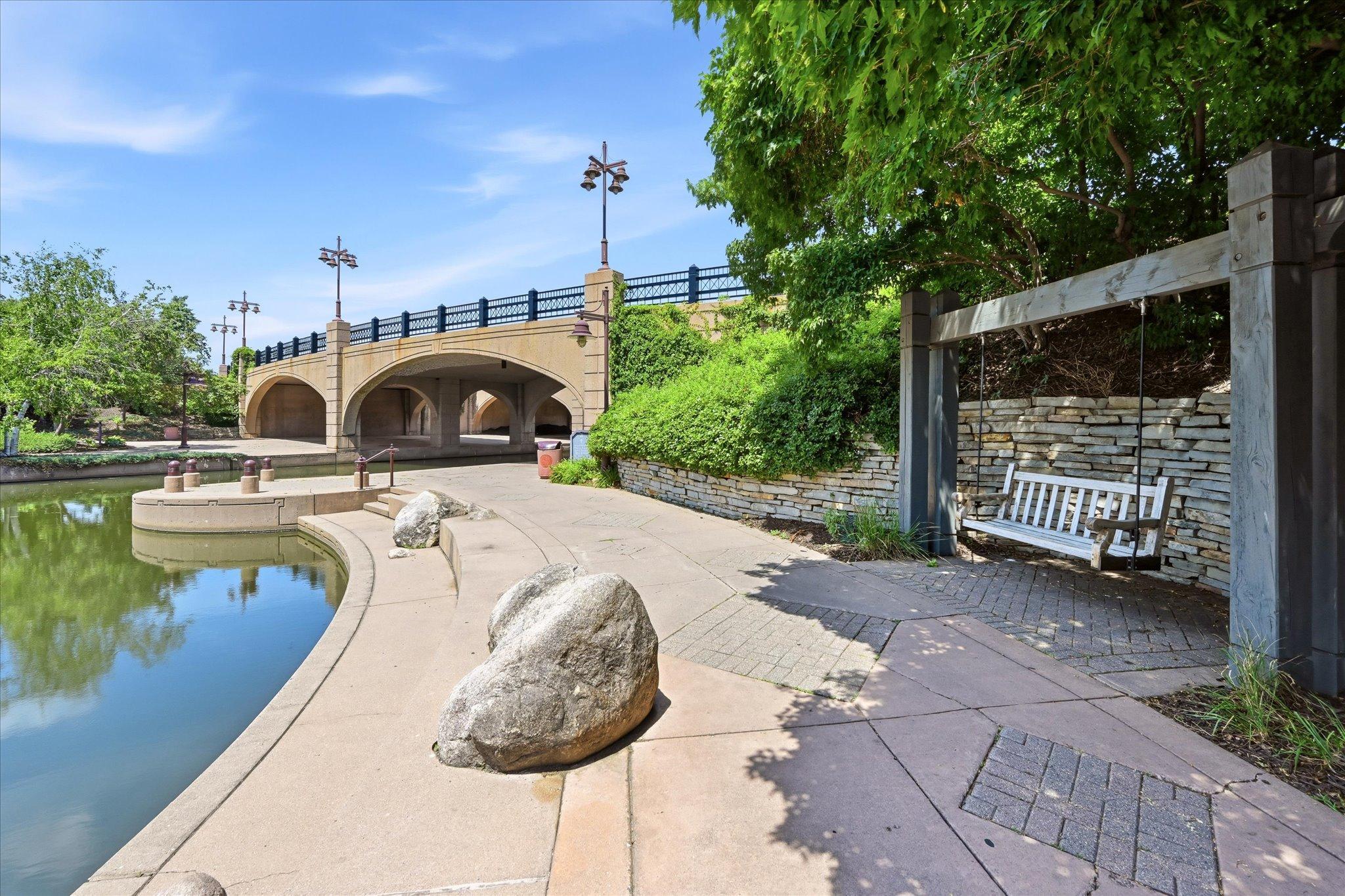 Steps from your condo, go sit and watch and swing.