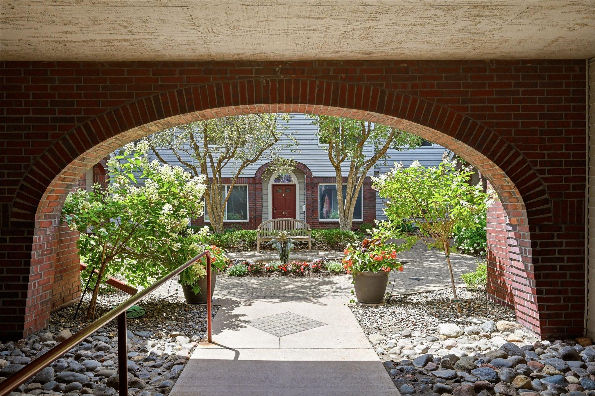 This is the little courtyard to your condo