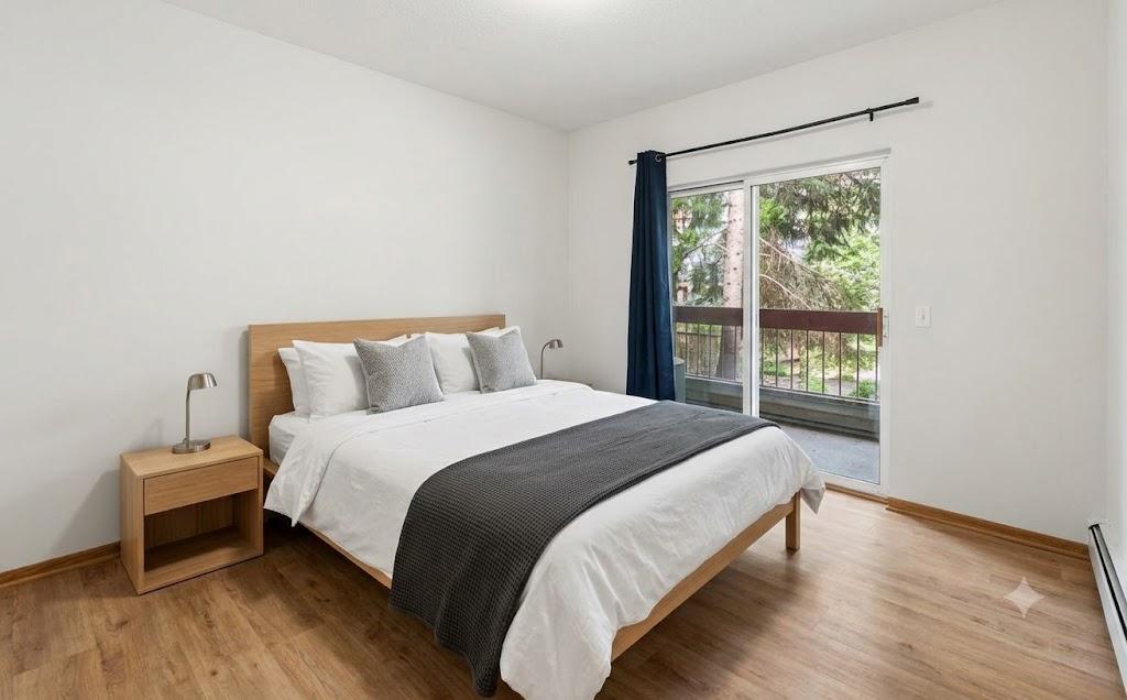 Digitally staged. Maybe you would like your bed on this wall...