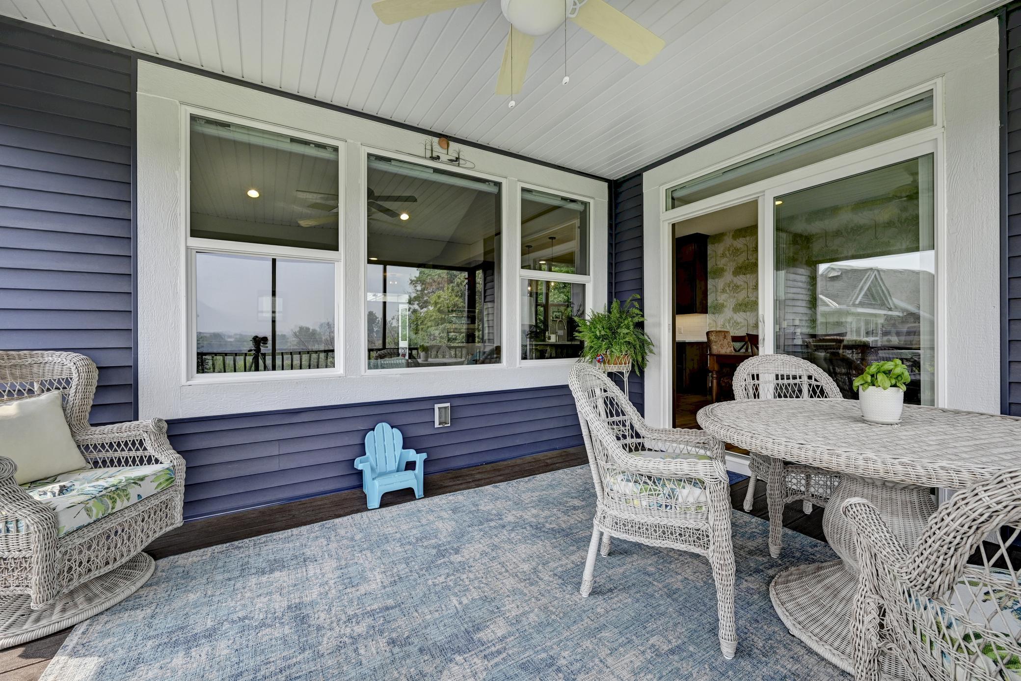 Porch is off the dining area and a perfect place to have your morning coffee