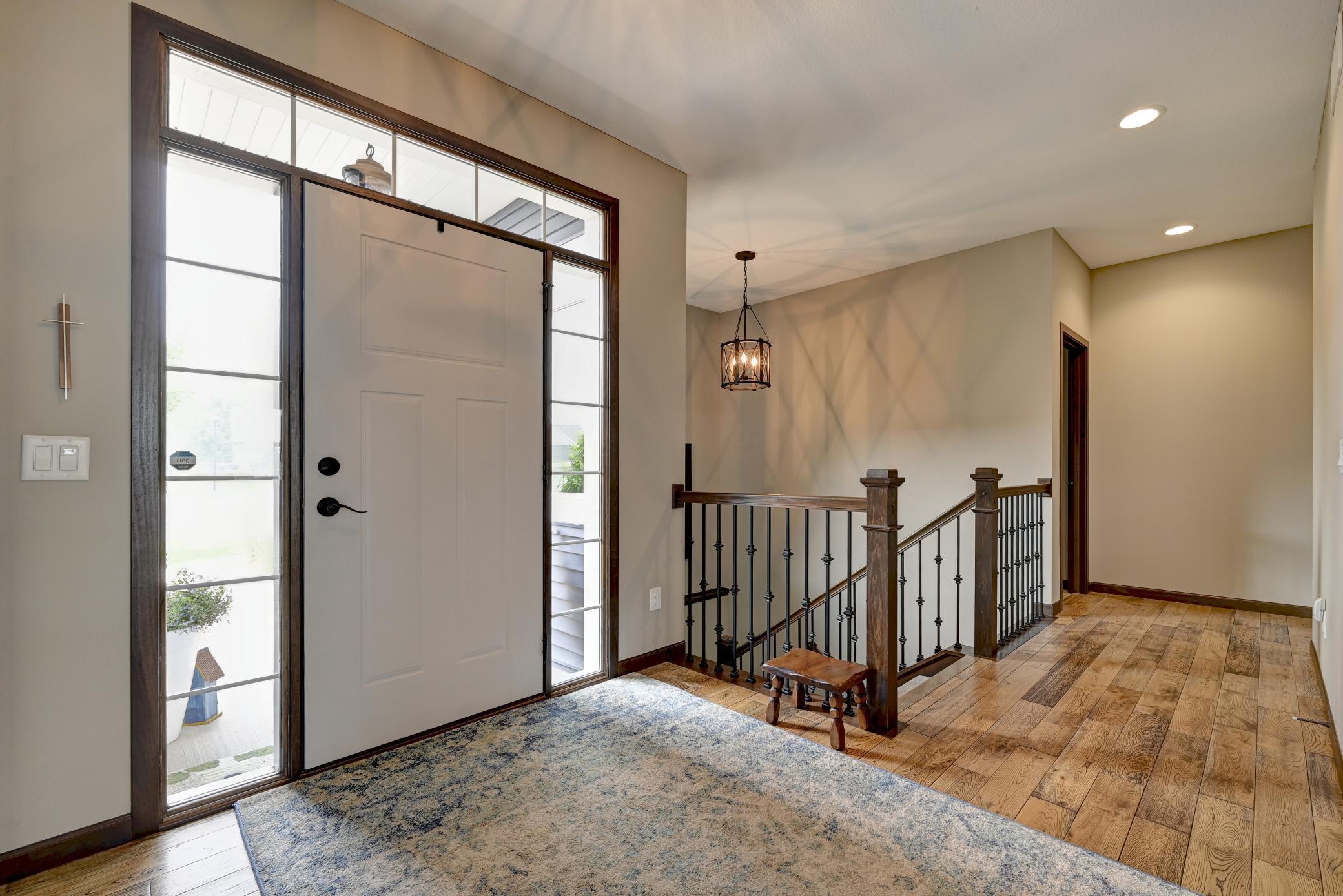 Easy access to the lower level from the entry with step lighting
