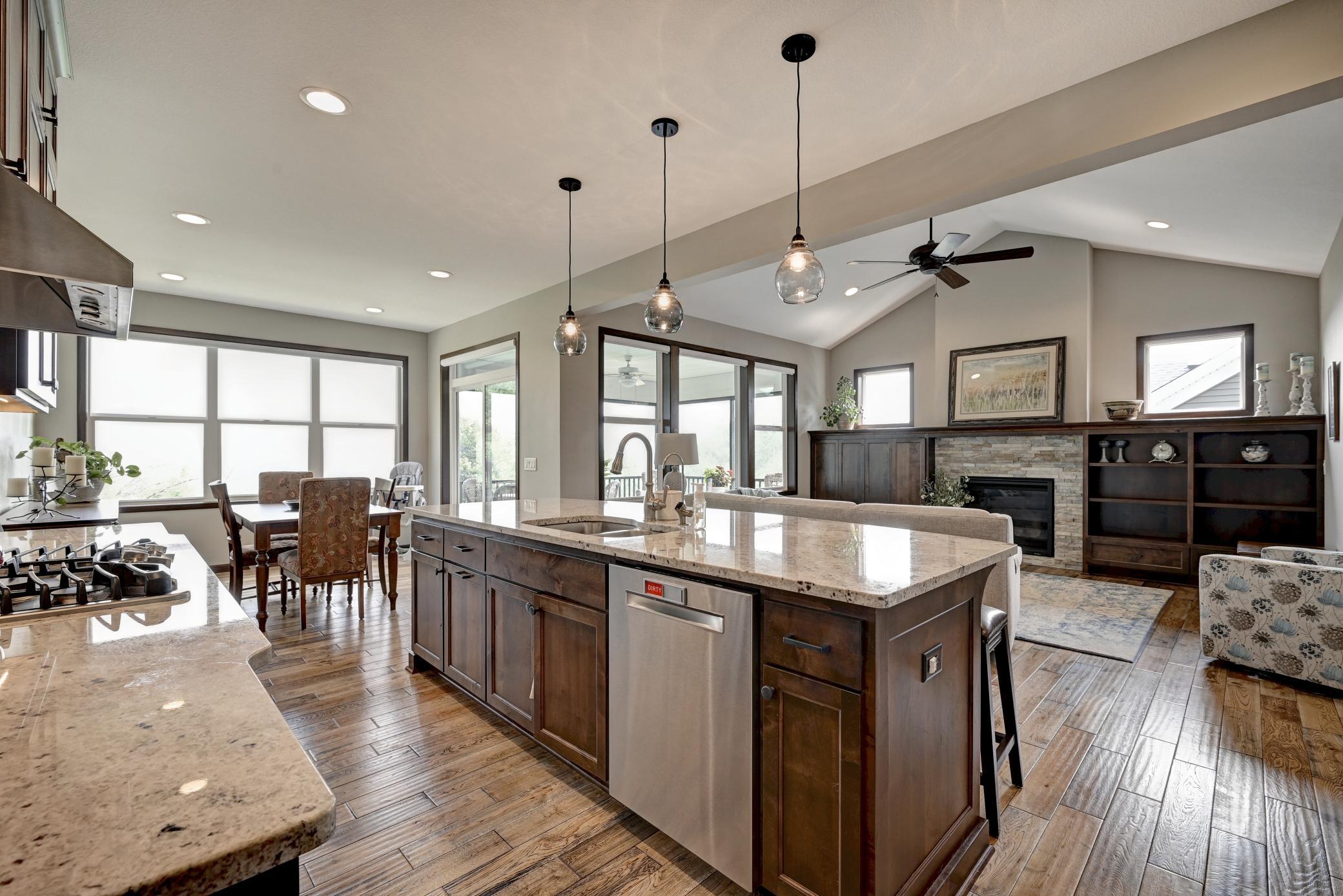This photo shows the open floor plan