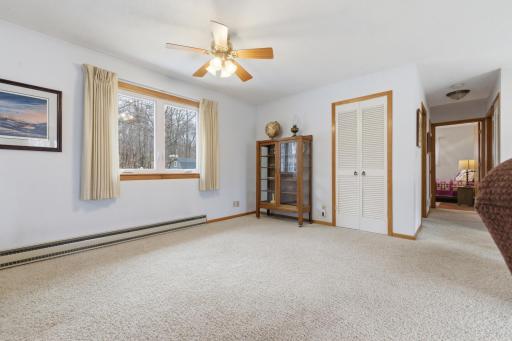 Ceiling fans and lots of natural light