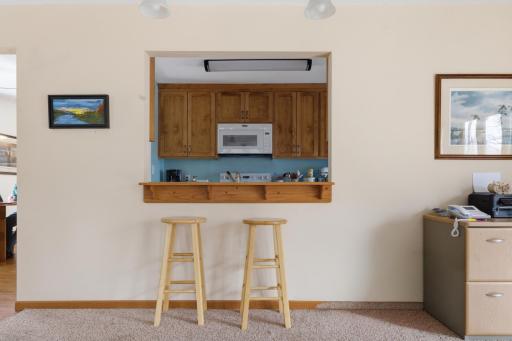 Family room window to kitchen