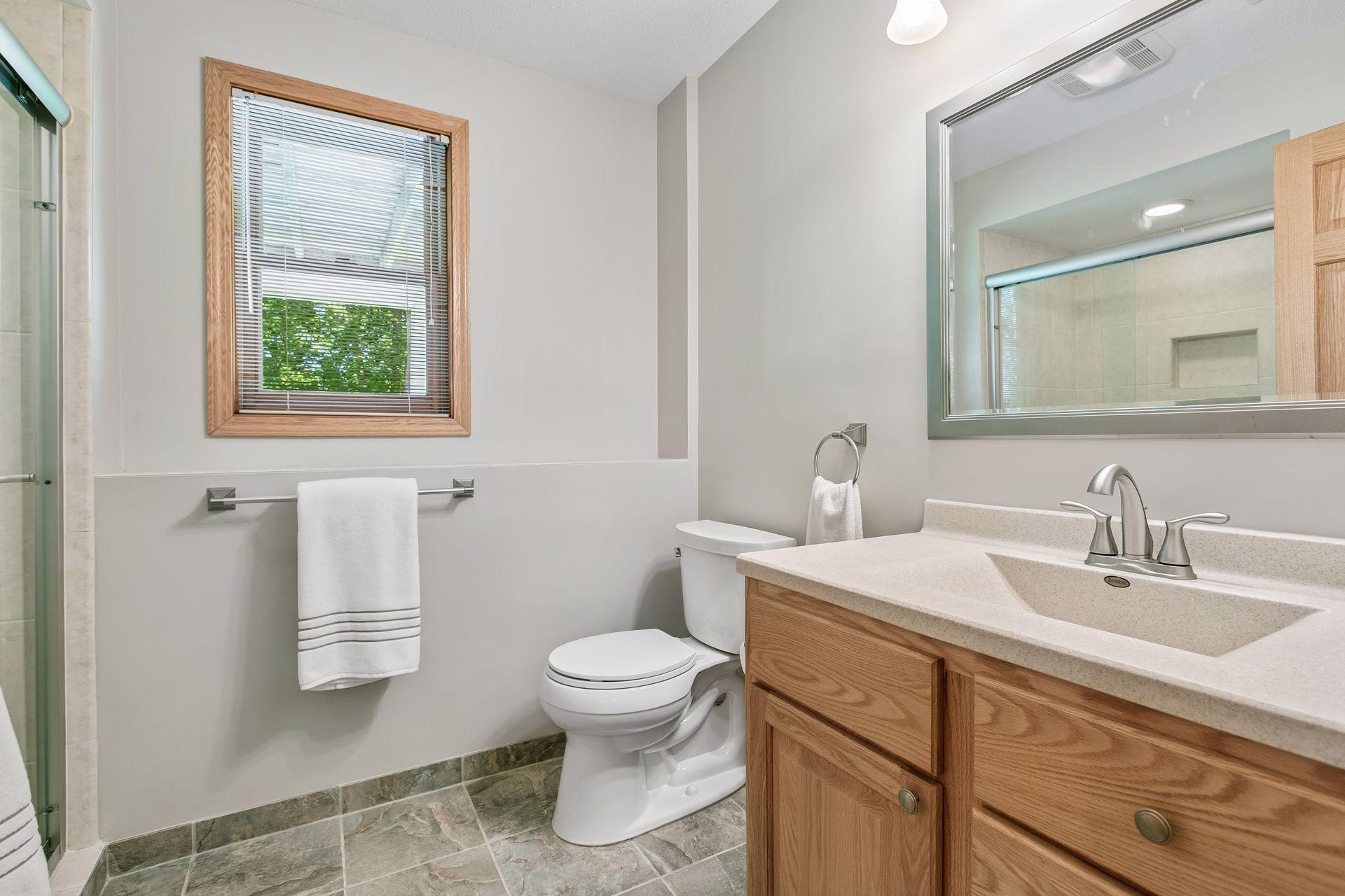 Downstairs 3/4 bath with shower.