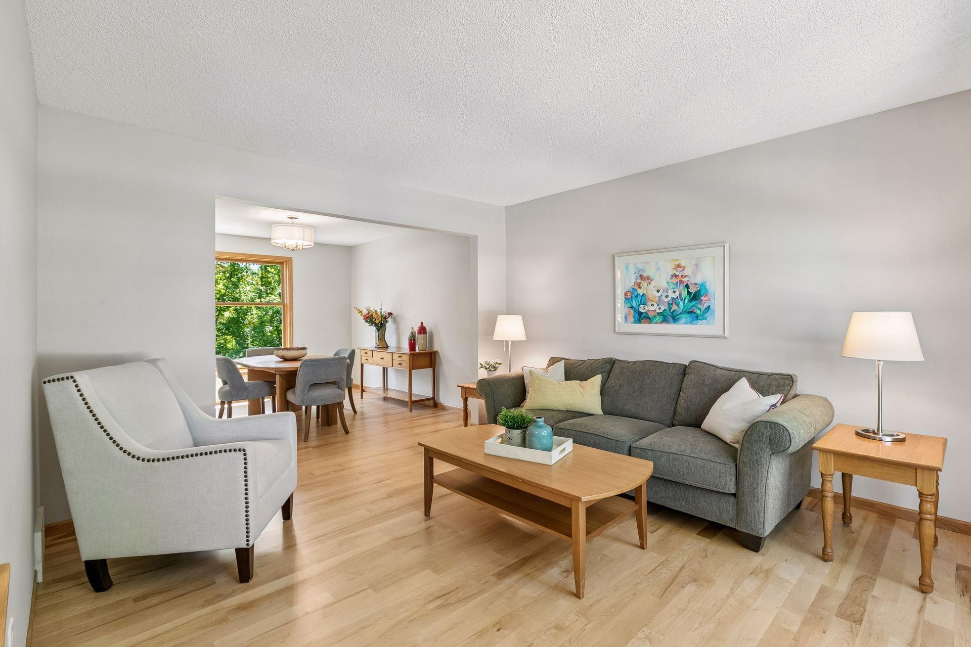 View of living room connected to main dining room.