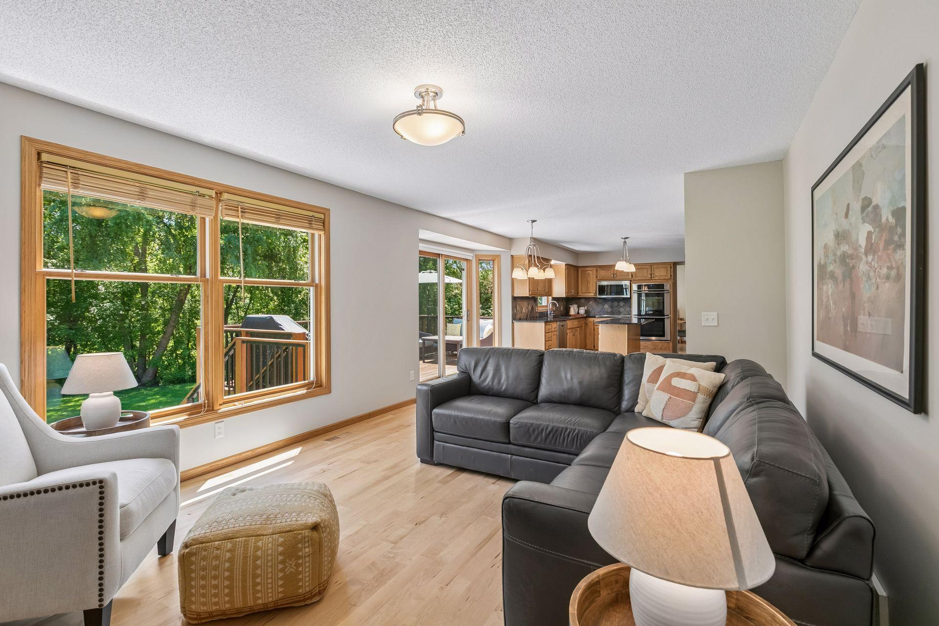 Large windows with views straight into the backyard.