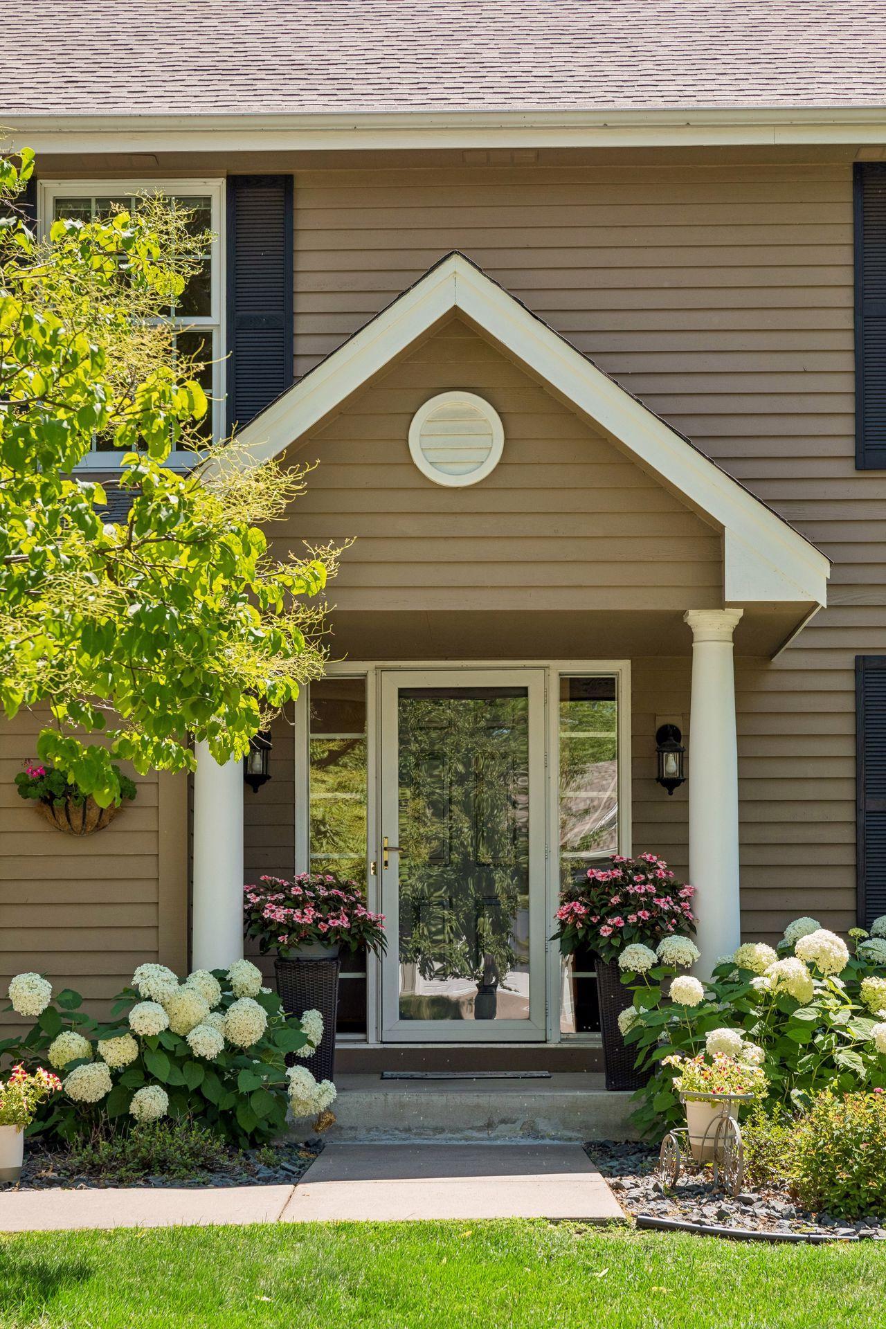 Covered front entry.