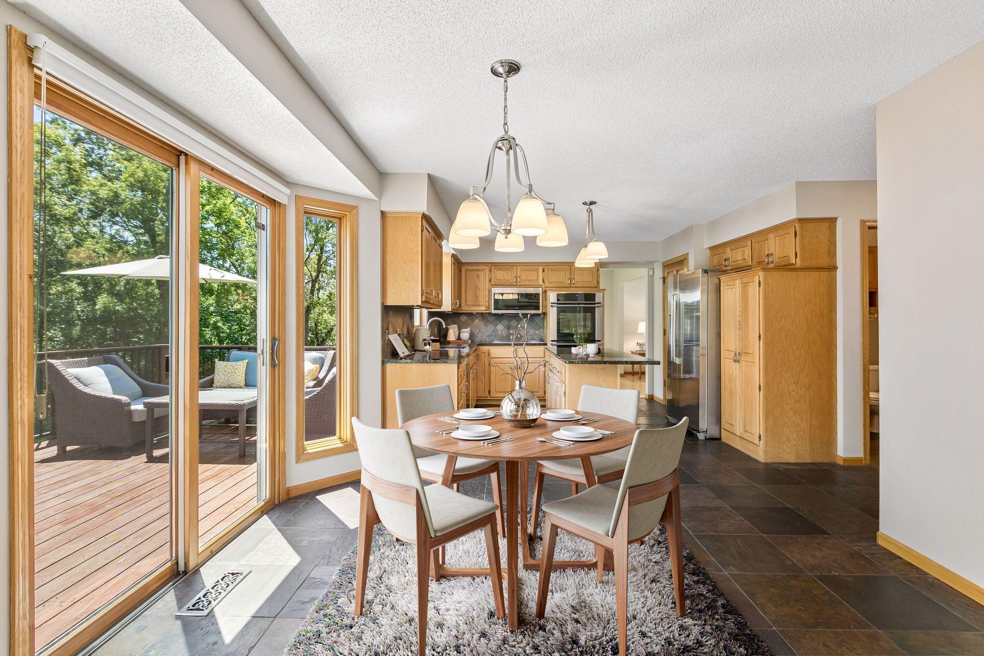 Informal dining area right off the kitchen.