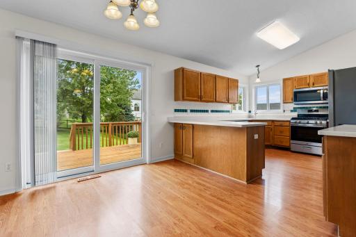 View of Deck and Backyard from Dining Room - Main Level