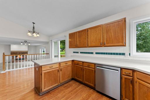 Kitchen - Looking toward Family Room (digitally enhanced flame)