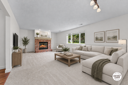 Virtually Staged - Family Room - Main Level (digitally enhanced flame)