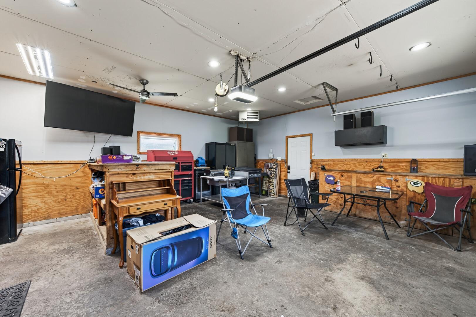 Heated and Fully Finished Garage