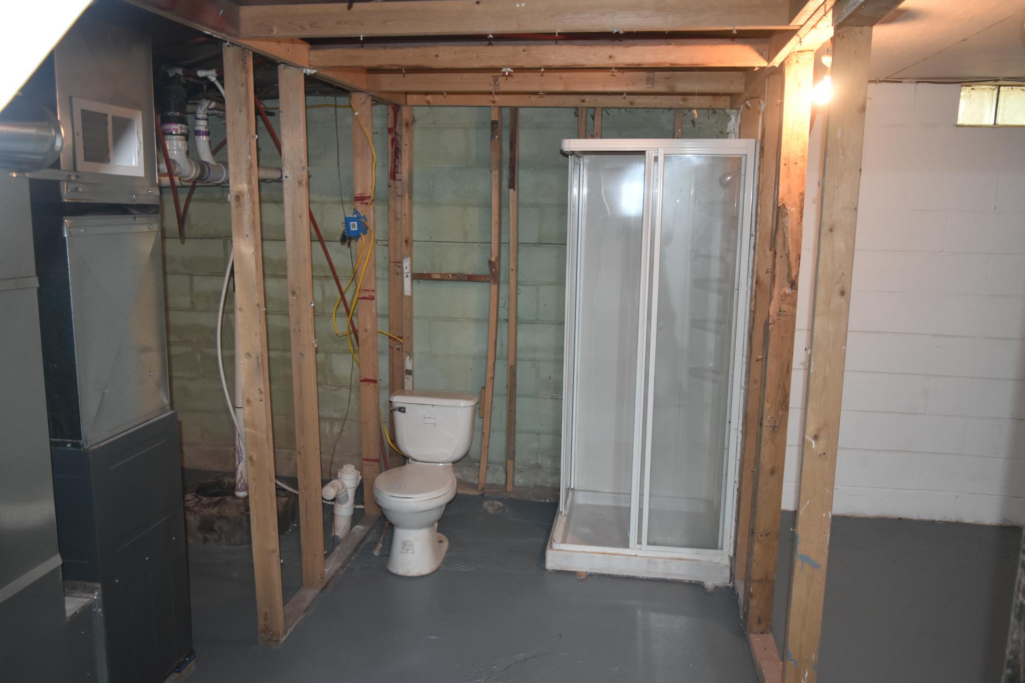 Bathroom in basement needs to be hooked back up