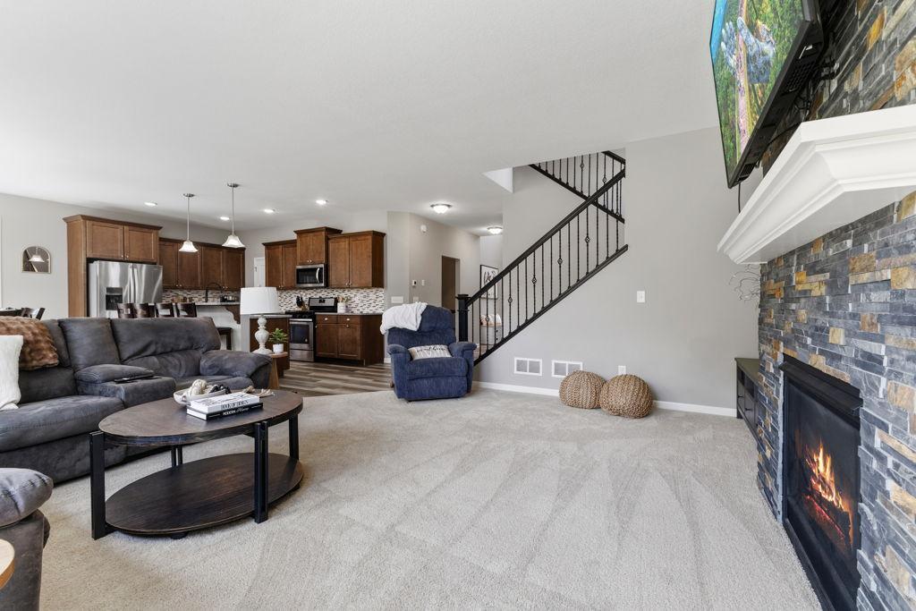 The colors and finishes blend well throughout the home giving it a cohesive vibe and appealing to the eye.