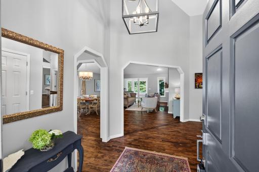 Elegant details and timeless craftsmanship create an inviting first impression.