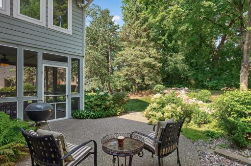 Professionally designed landscaping by Bachman's creates an exceptional outdoor retreat.