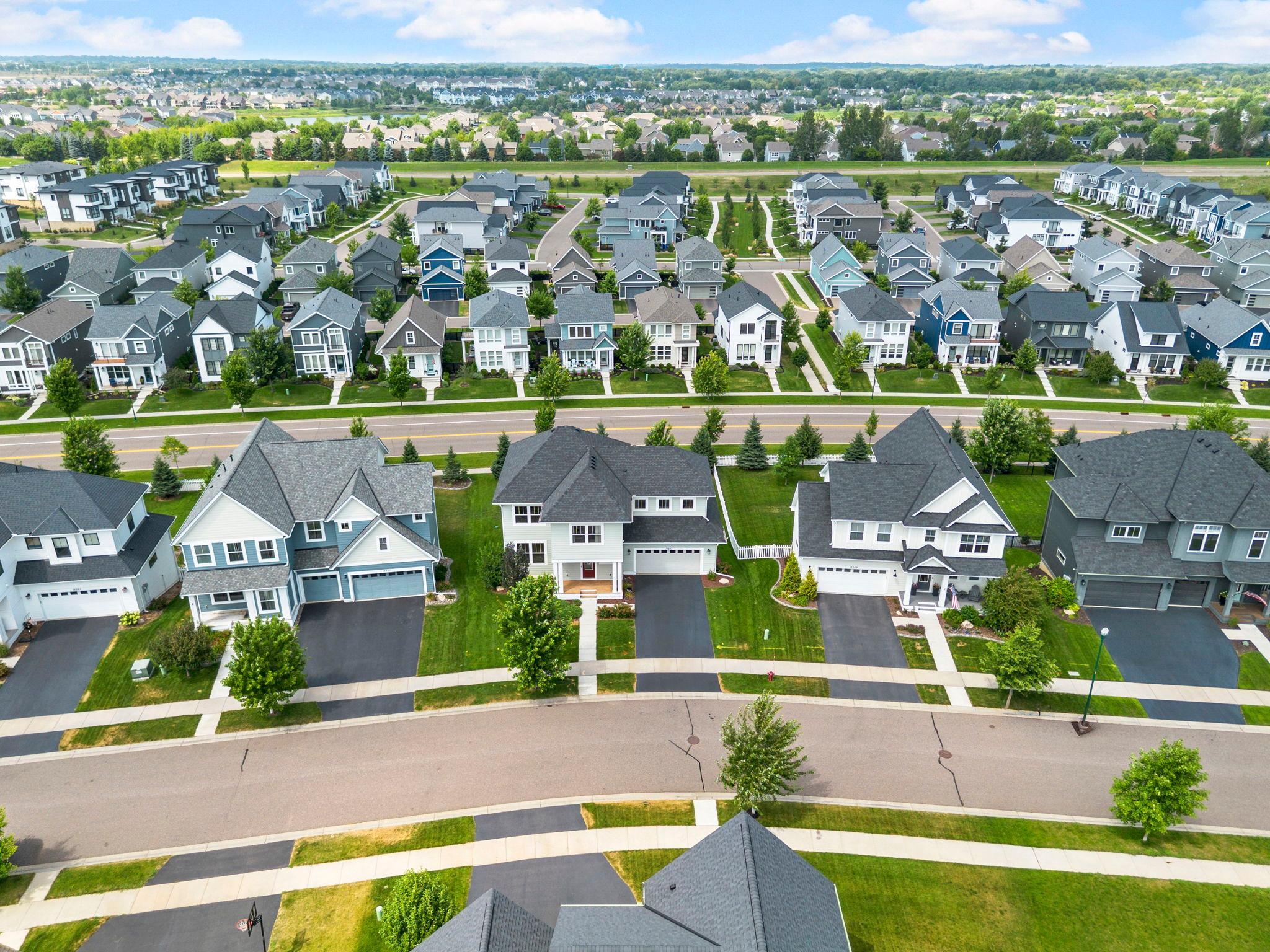 A welcoming neighborhood with sidewalks throughout, providing easy access for walks, bike rides, and outdoor enjoyment