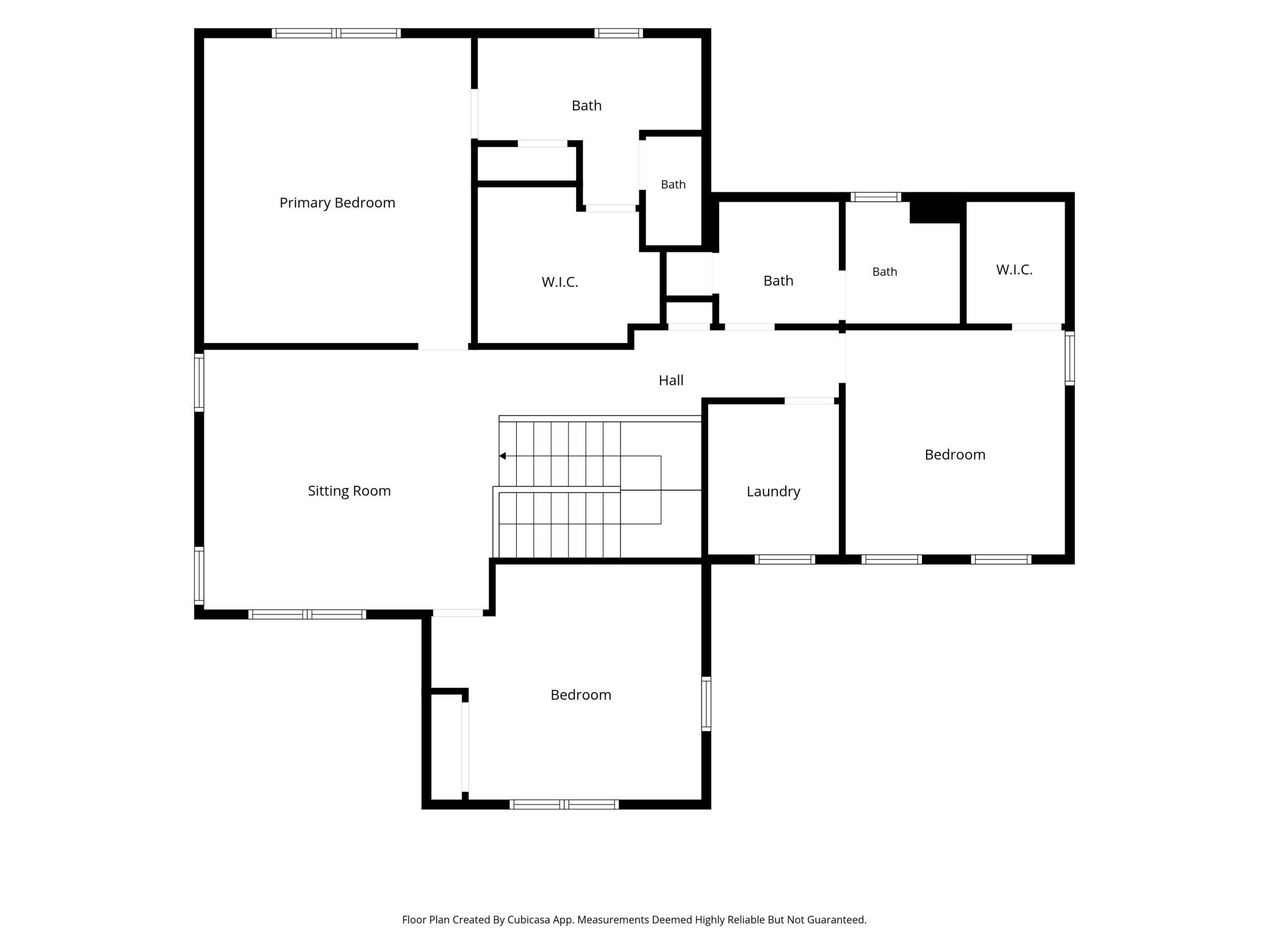 Upper level floorplan