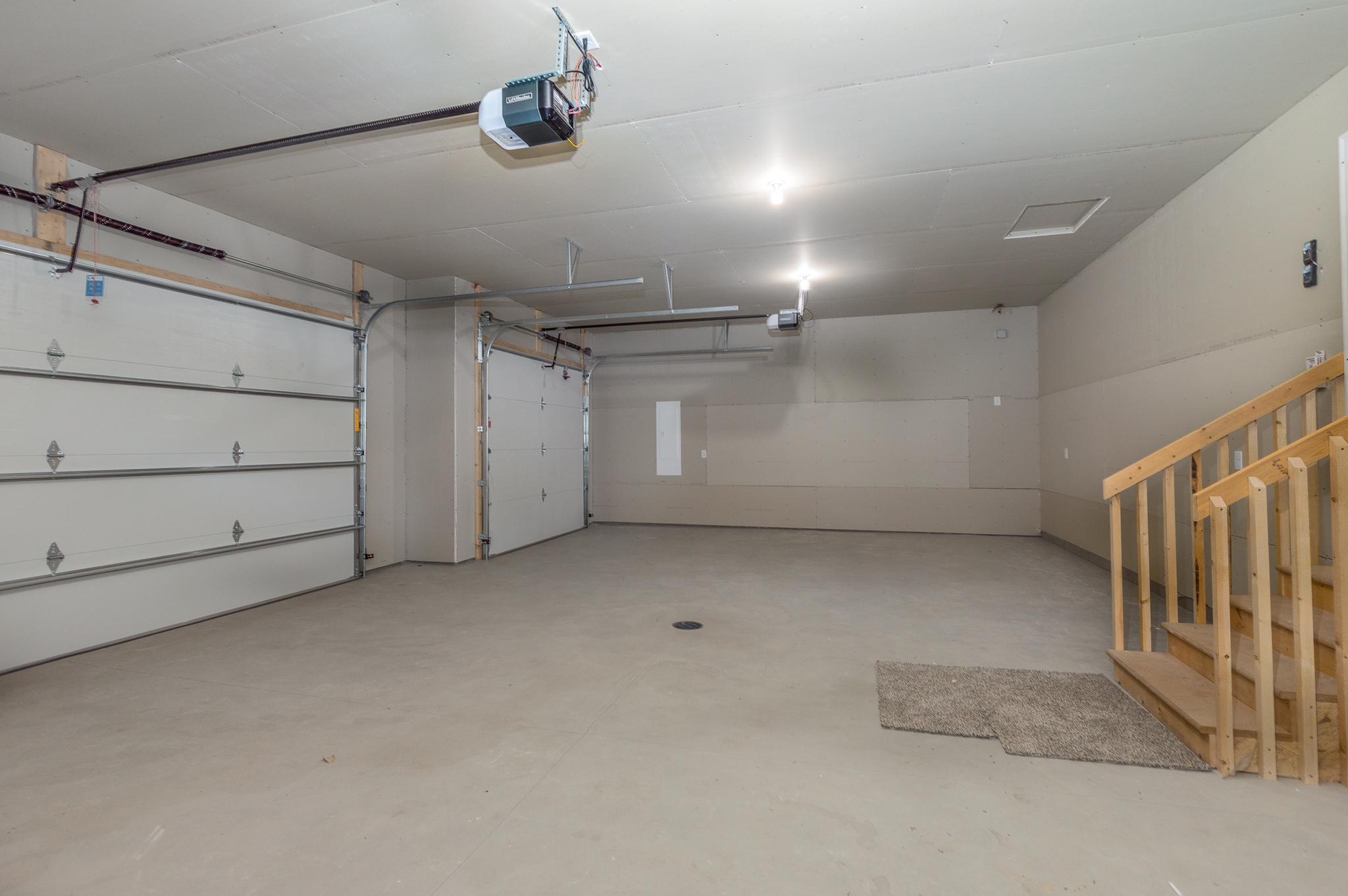 Insulated and sheet rocked triple garage!