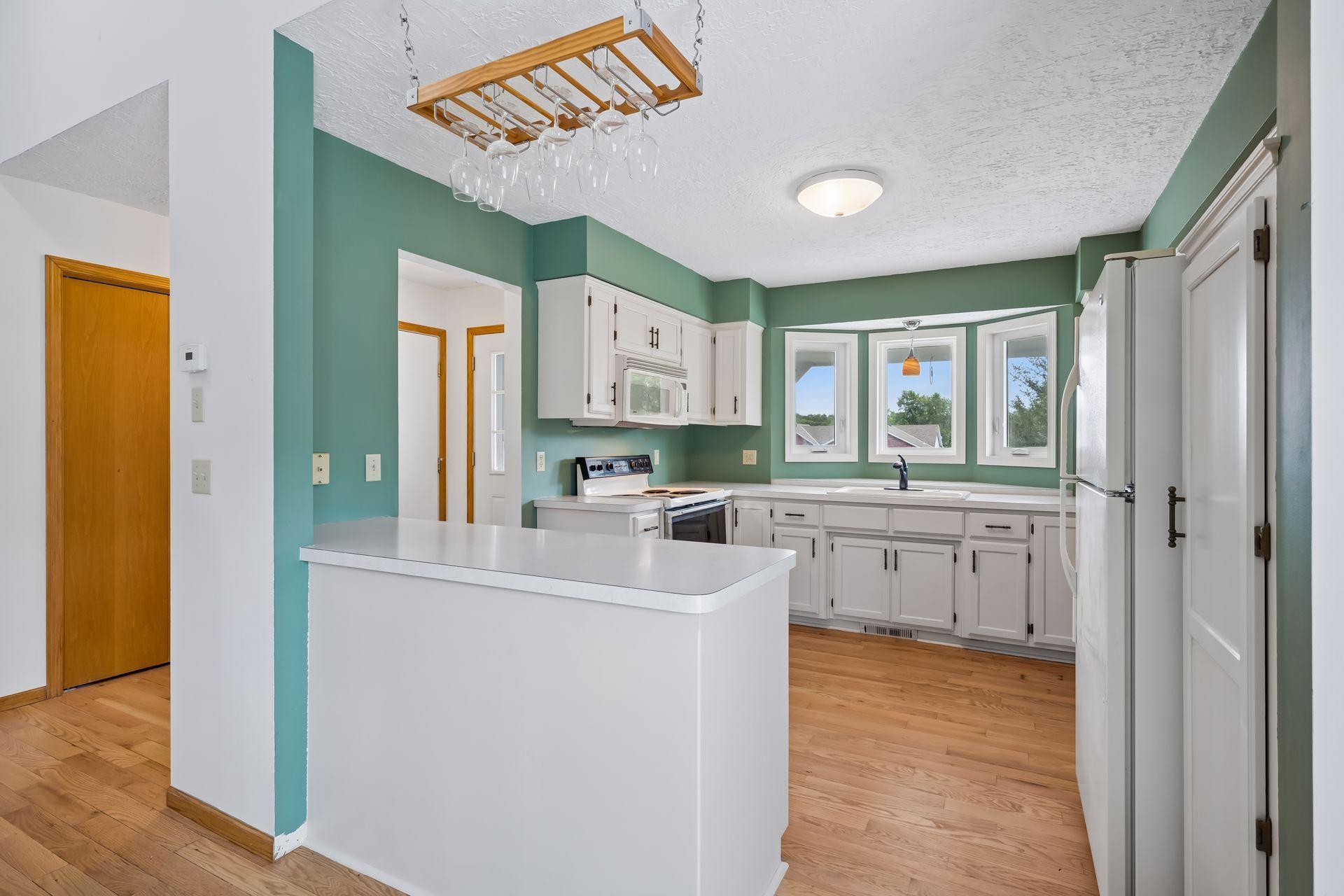 Freshly painted kitchen