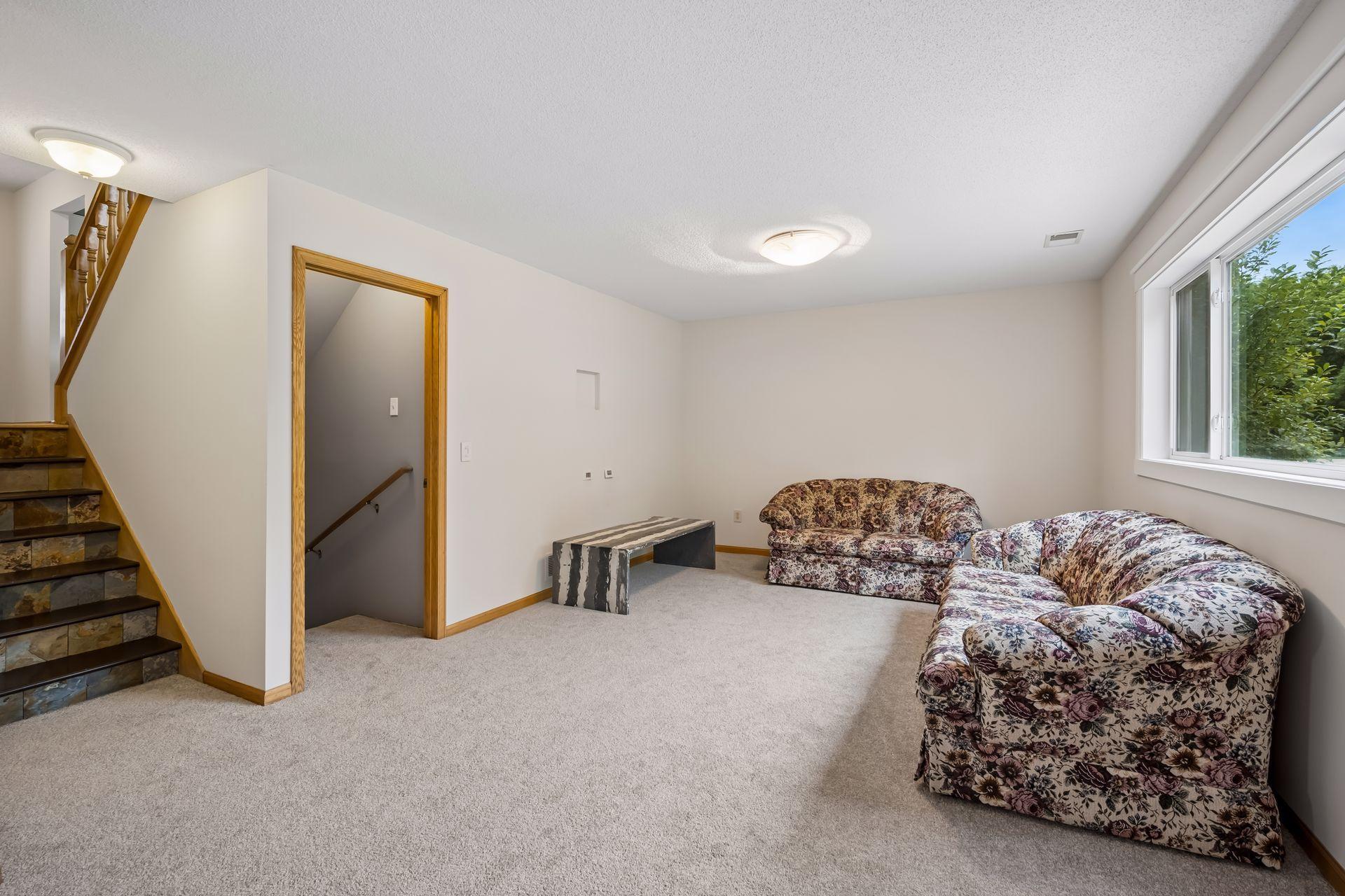 Lower Family room. New carpet. Fresh paint