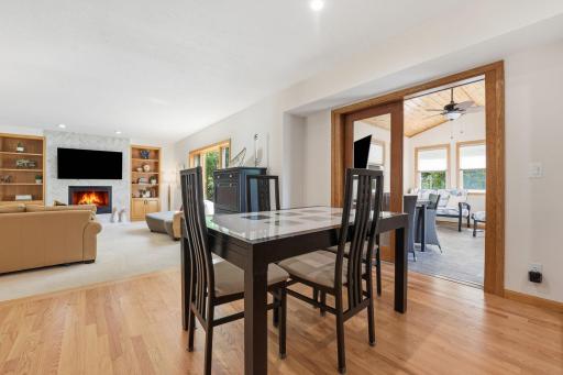 Informal dining room. All the real hardwood flooring throughout the main level has been professionally redone!