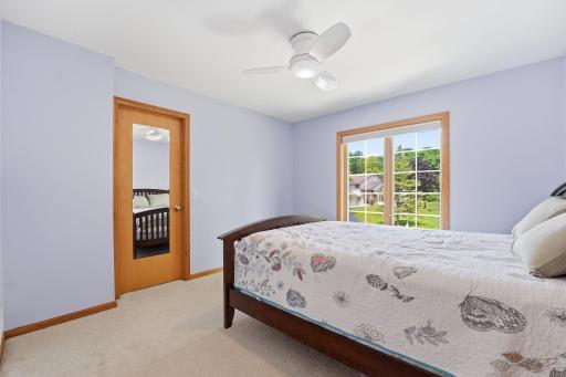 Upper-level bedroom 3 features a new window and a walk-in closet.