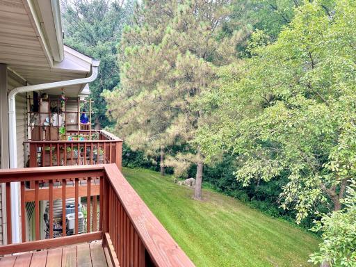 Out back view looking left, all very private with walking trails in the distance.