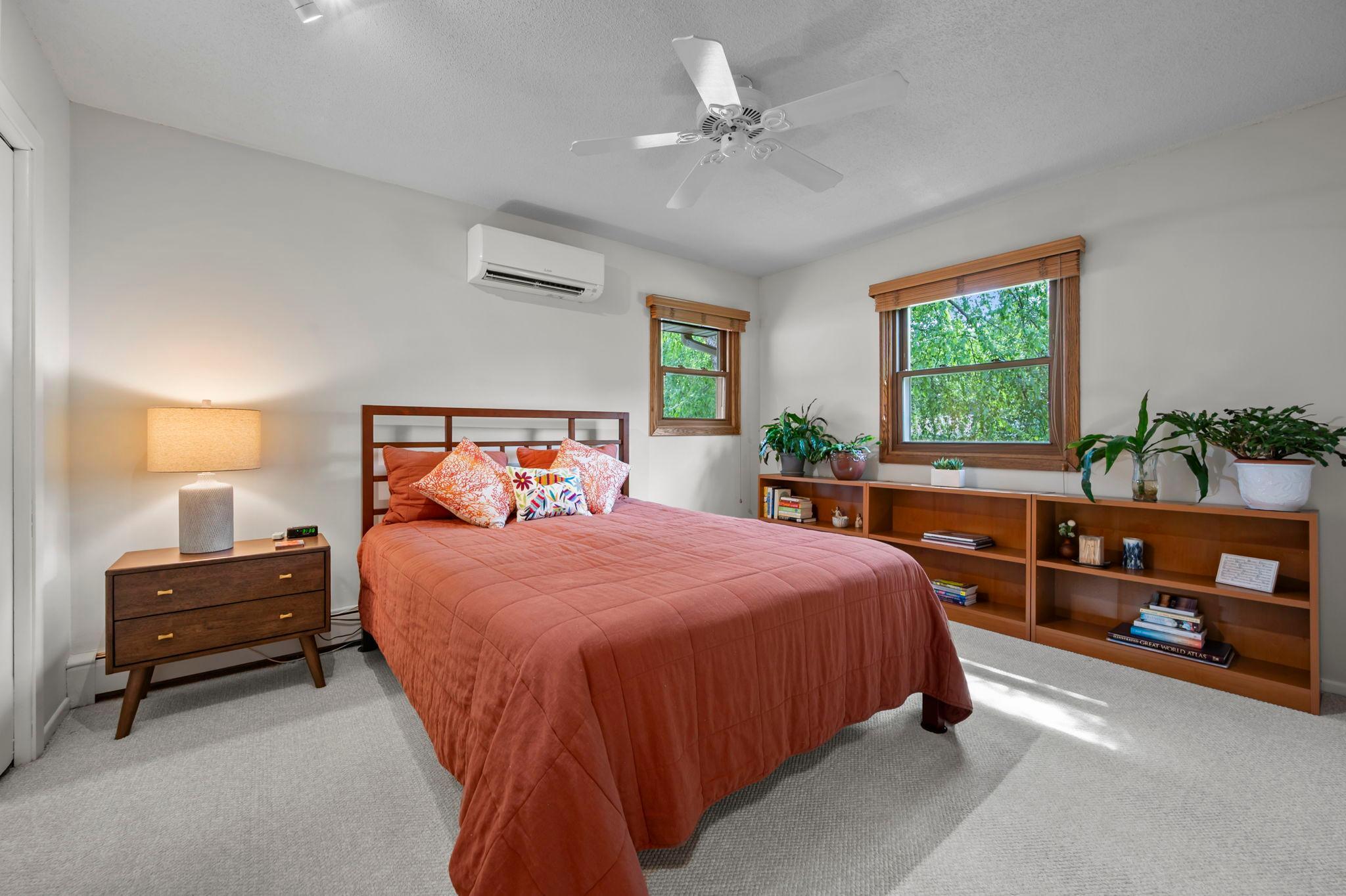 2 nice bedrooms upstairs, both with newer A/C units 2023