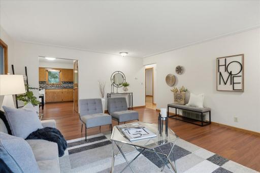 625 Summer - Living Room to Kitchen and Hallway to Bedrooms