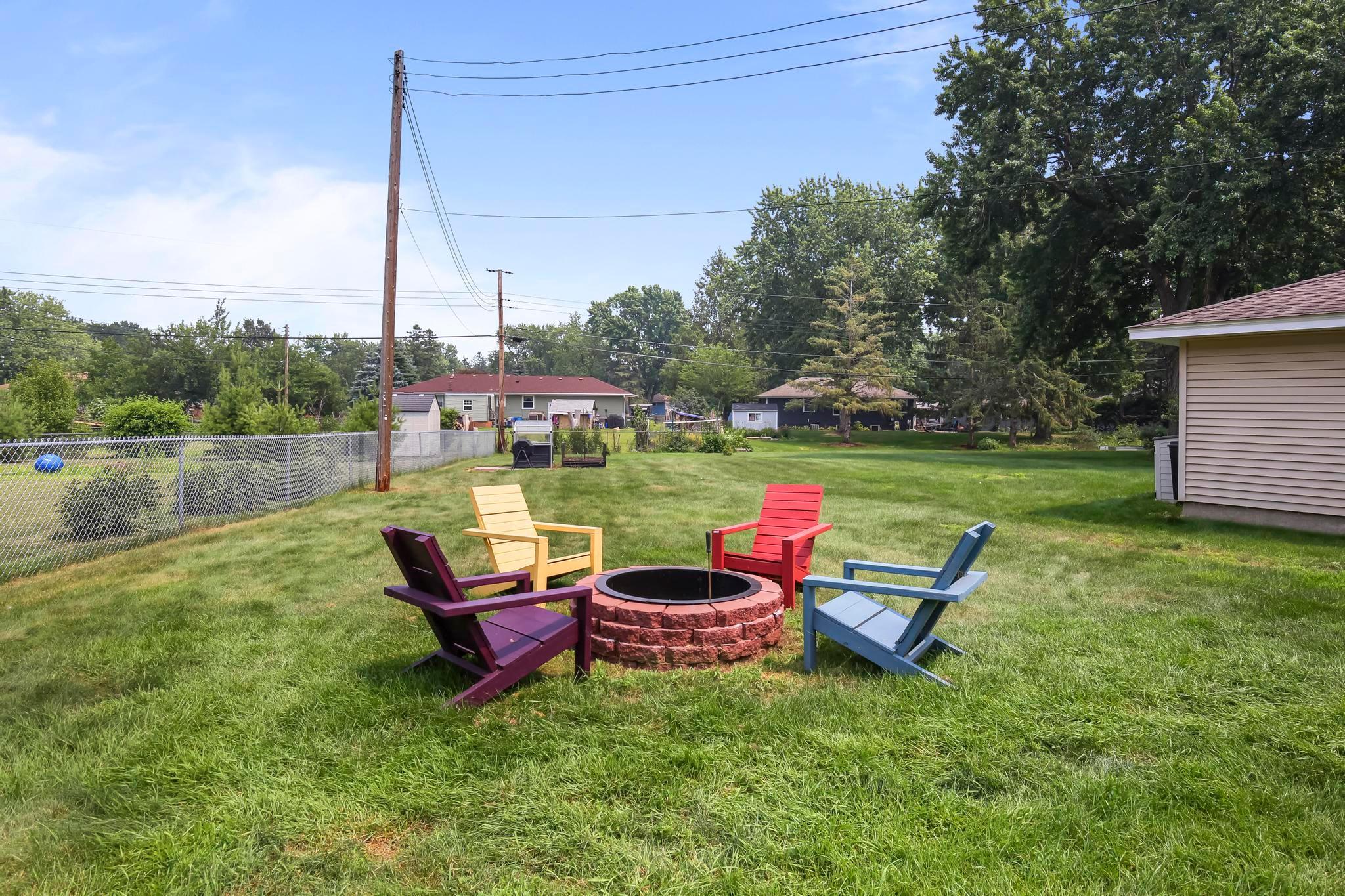 Enjoy a bonfire in the backyard!