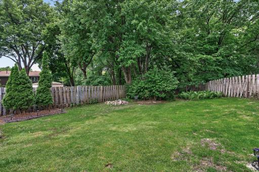 Fenced in private back yard